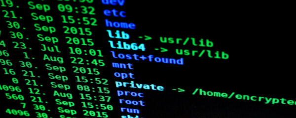 Capture d'écran montrant du code informatique coloré sur un écran noir.